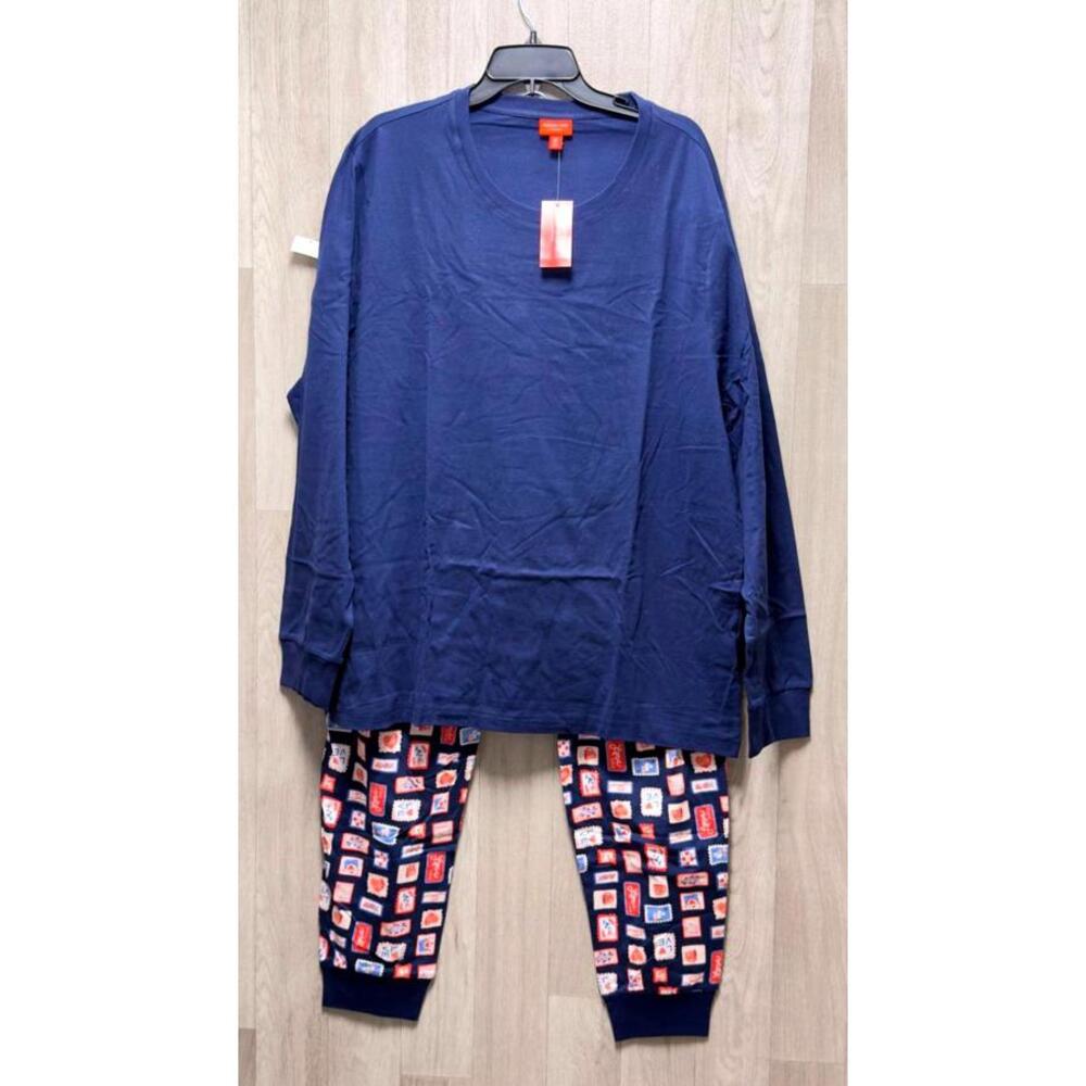 Macy's Holiday Lane VDay Stamps 2pc Pajama Set Men Size XXL